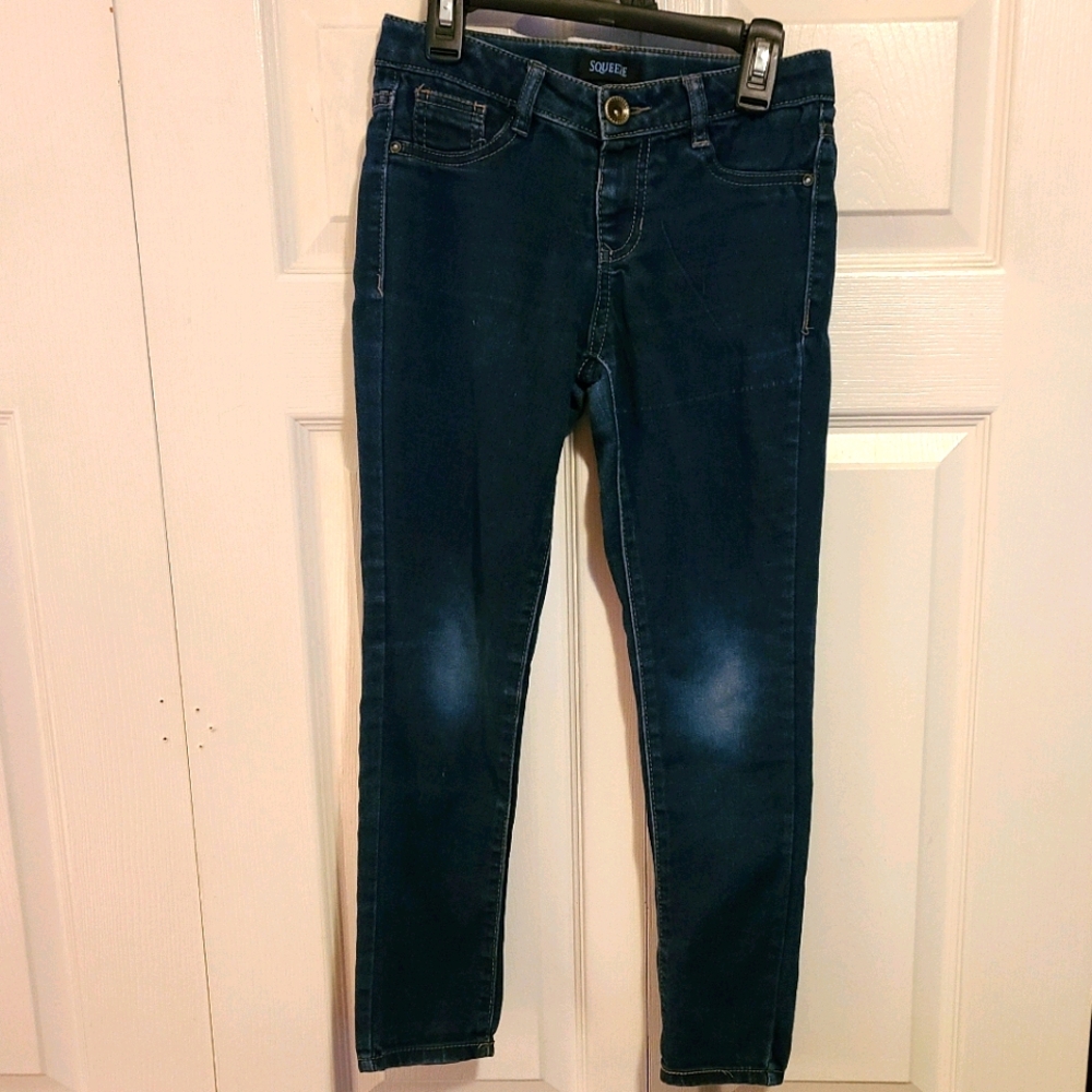 Squeeze Girls Dark Denim Skinny Jeans size 8